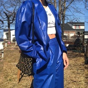 Vintage Suit Two Piece Electric Blue Spring Summer